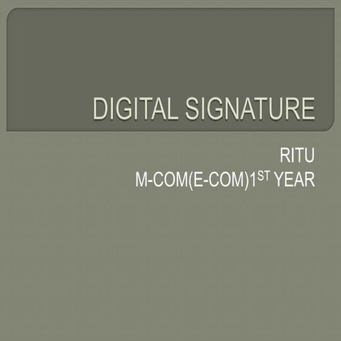 Digital Signature