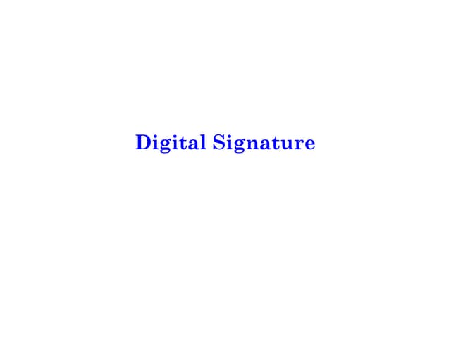 digital signature in cryptography and network security