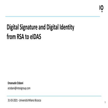 Digital signature and digital identity