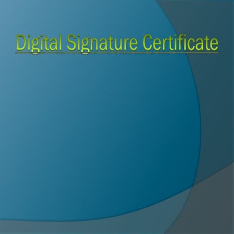 Digital signature certificate