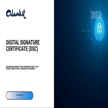 Comprehensive Guide to Digital Signature Certificates (DSC) for Secure ...