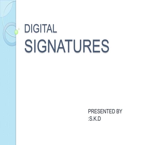 Digital signatures