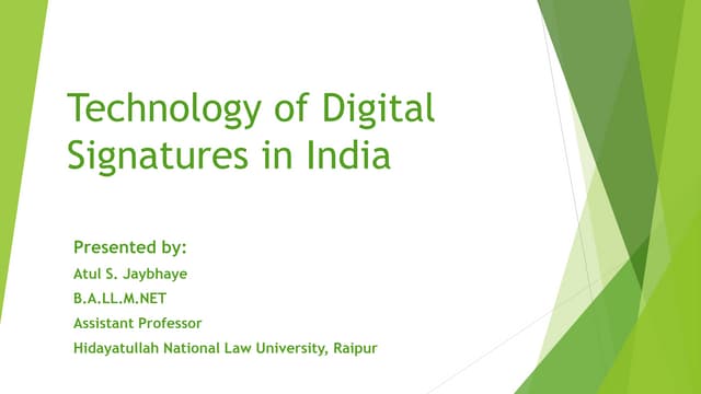 Digital signatures
