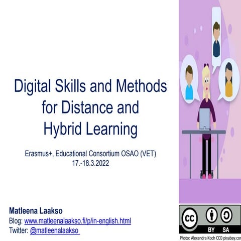 Digital skills and methods for distance and hybrid learning