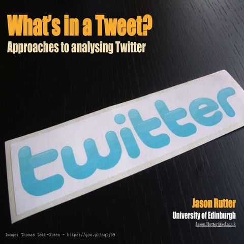 Explaining analysis methods and perspectives using Twitter Analytics!
