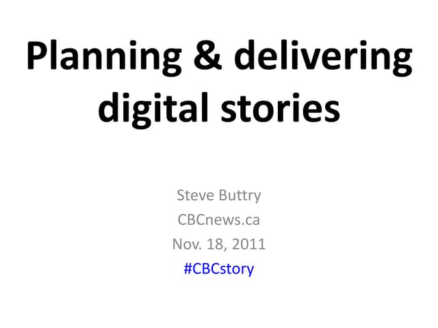 Planning and Delivering Digital Sto...