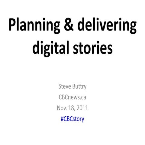 Planning and Delivering Digital Stories
