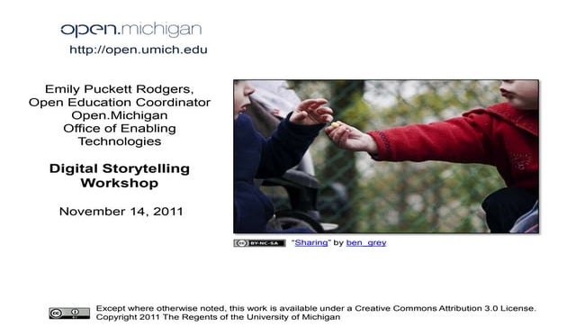 Digital Storytelling Workshop November 2011