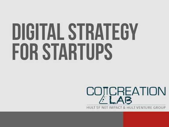 Digital Strategy for Startups