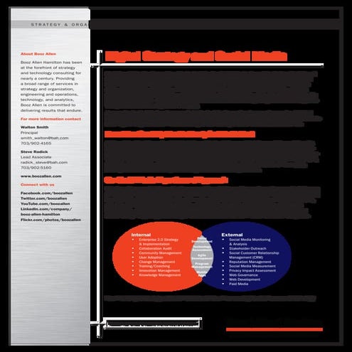 Digital Strategy & Social Media Fact Sheet - Booz Allen