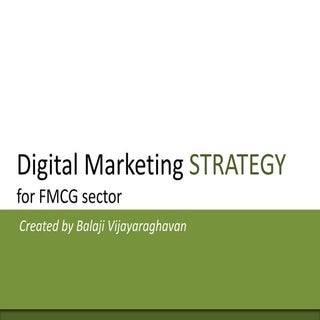 Digital strategy for FMCG