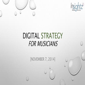 Digital strategy for musicians