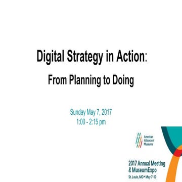 AAM 2017 Digital Strategy in Action