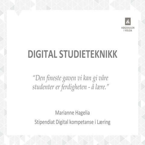 Digital studieteknikk læringsfestivalen