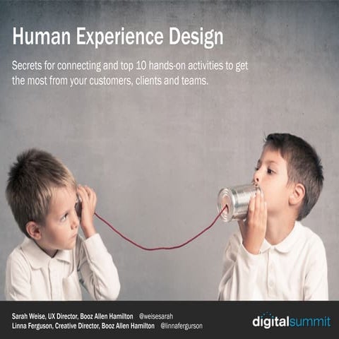 Human Experience Design (Digital Summit Workshop)