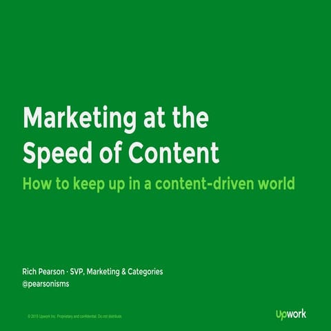 Marketing at the Speed of Content: Keeping Pace in a Content-Driven World