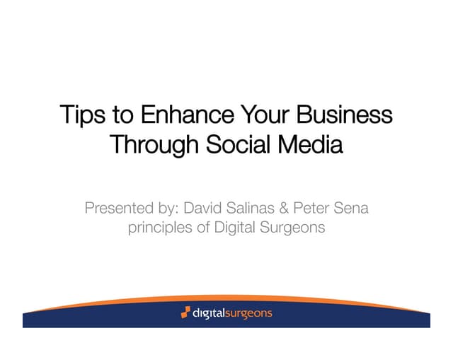 Digitalsurgeons  Social  Media  Seminar C C A T