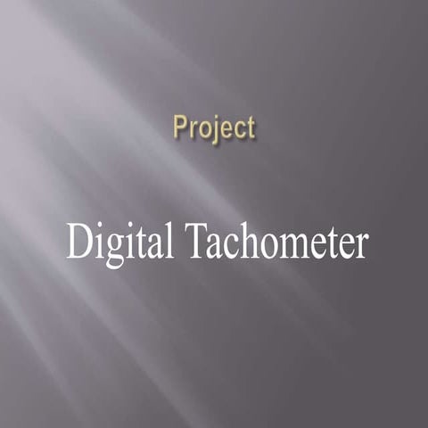 Digital tachometer using pic18