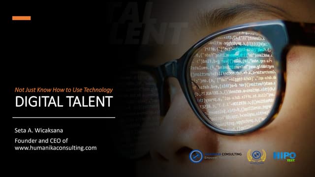 Digital Talent: not just know how to use technology