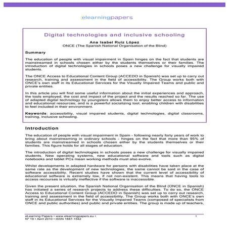 Digital technologies and inclusive schooling