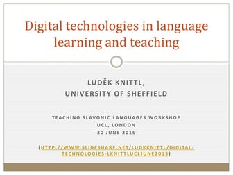 Digital technologies in language learning and teaching