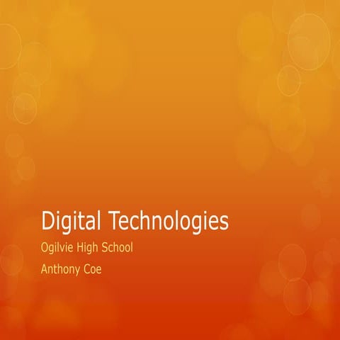Digital technologies 26th march