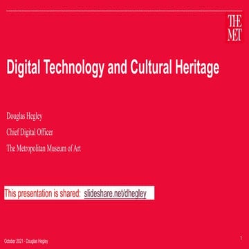 Digital Technology and Cultural Heritage
