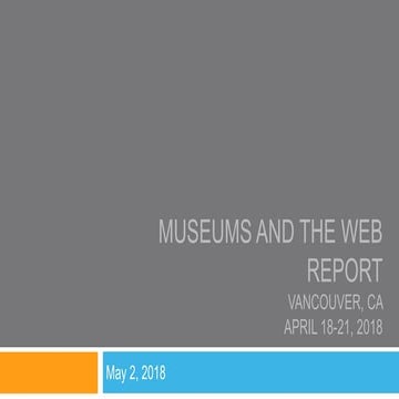 Museums and the Web Report 