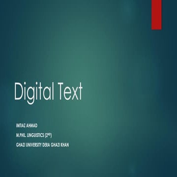 Digital Text