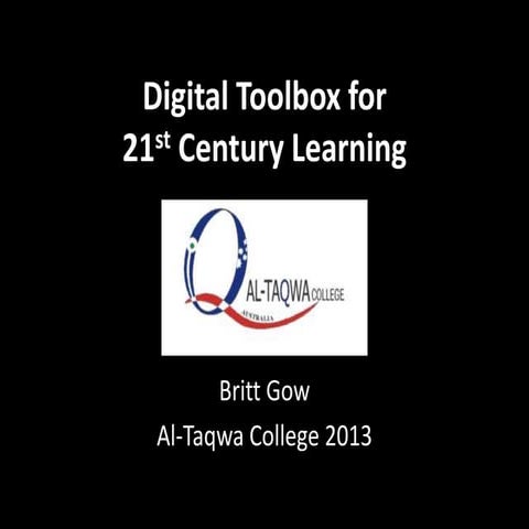 Digital toolbox for 21st Century Learning
