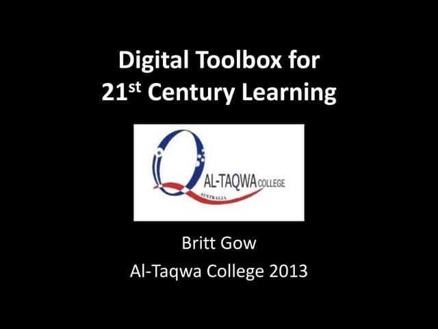 Digital toolbox for 21st Century Learning