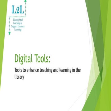 Digital tools: Tools to enhance teaching and learning in the library by ...