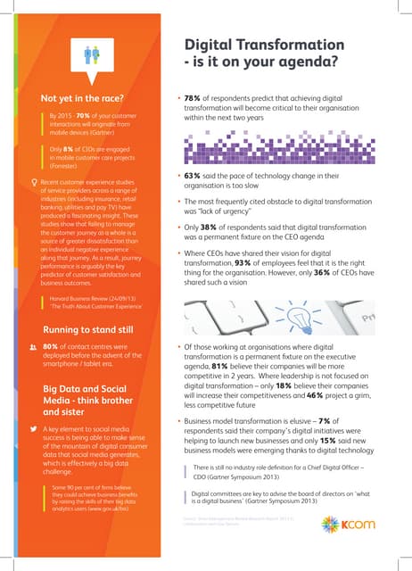 Digital Transformation Trends 2014 | PDF