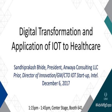 Digital transformation and application of iot to healthcare