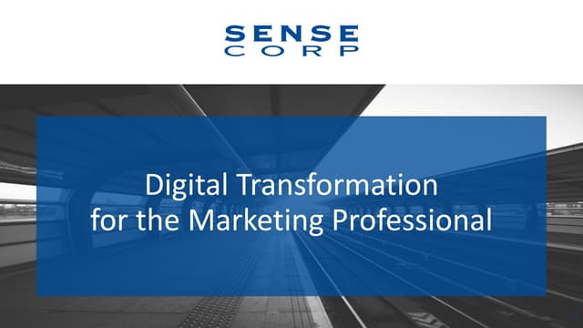 Digital Transformation and the Marketing Professional