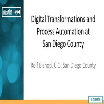 [AIIM16] Digital Transformation and Process Automation