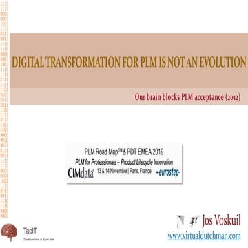 Digital transformation for plm is not an evolution