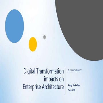 Digital transformation impacts on EA - Sep 2018