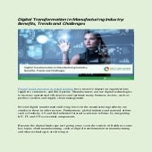 Digital Transformation in Manufacturing Industry