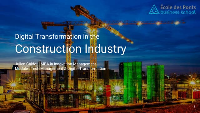 Digital transformation in the construction industry