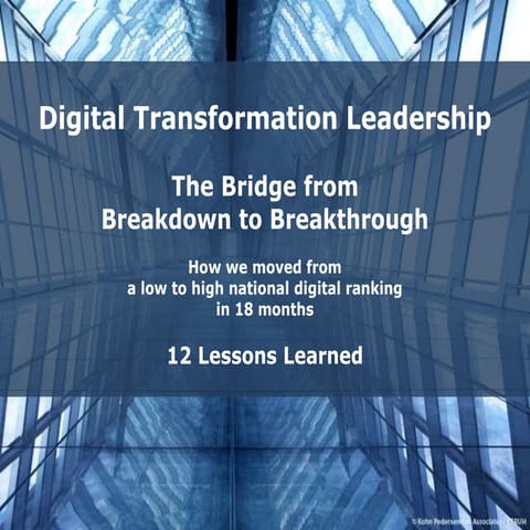 Digital Transformation Leadership - Lessons Learned