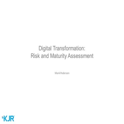 Digital transformation maturity and risk | PDF