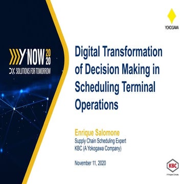 Transforming Decision Making in Scheduling of Terminal Operations