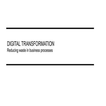 Digital transformation: digital business process