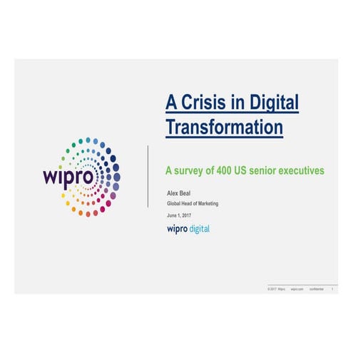 Digital Transformation ROI Survey From Wipro Digital