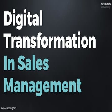 Digital transformation in Sales Management