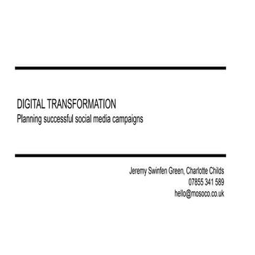 Digital transformation: social media marketing