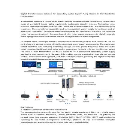 Digital Transformation for Secondary Water Supply Pump Rooms in Aging ...