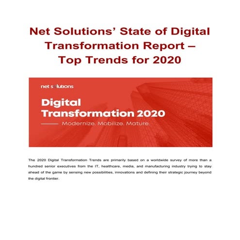 Digital Transformation Trends for 2020