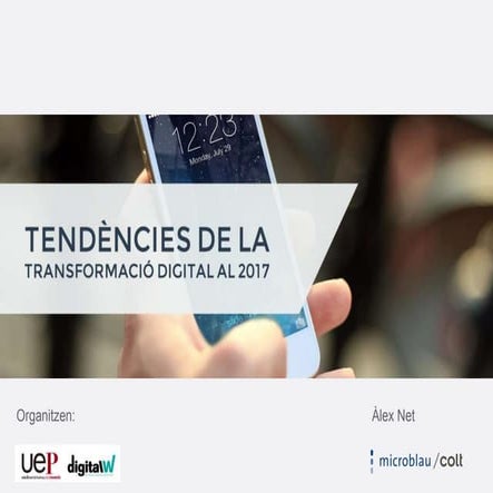 Presentació de la conferència sobre les tendències de la transformació digita...